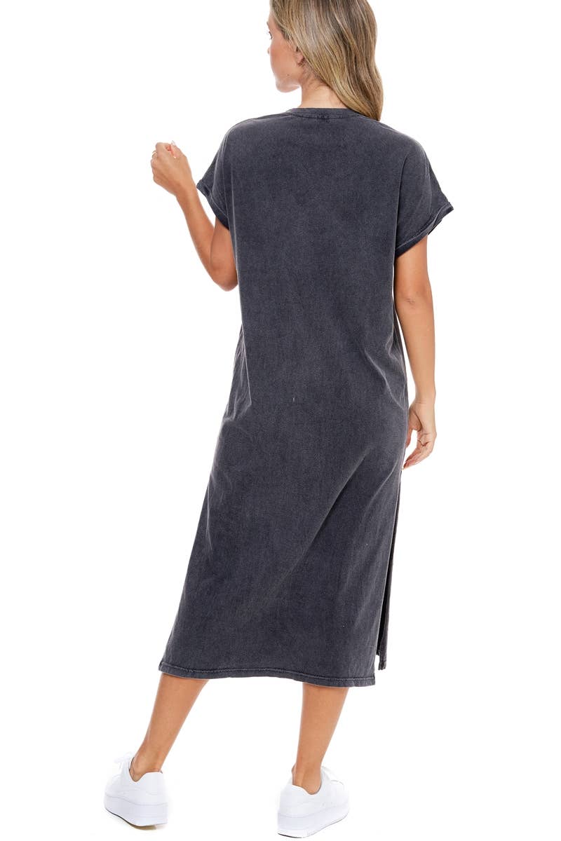 MINERAL WASHED COTTON MAXI