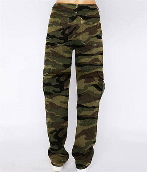 Loose trousers camouflage jeans cargo pants women