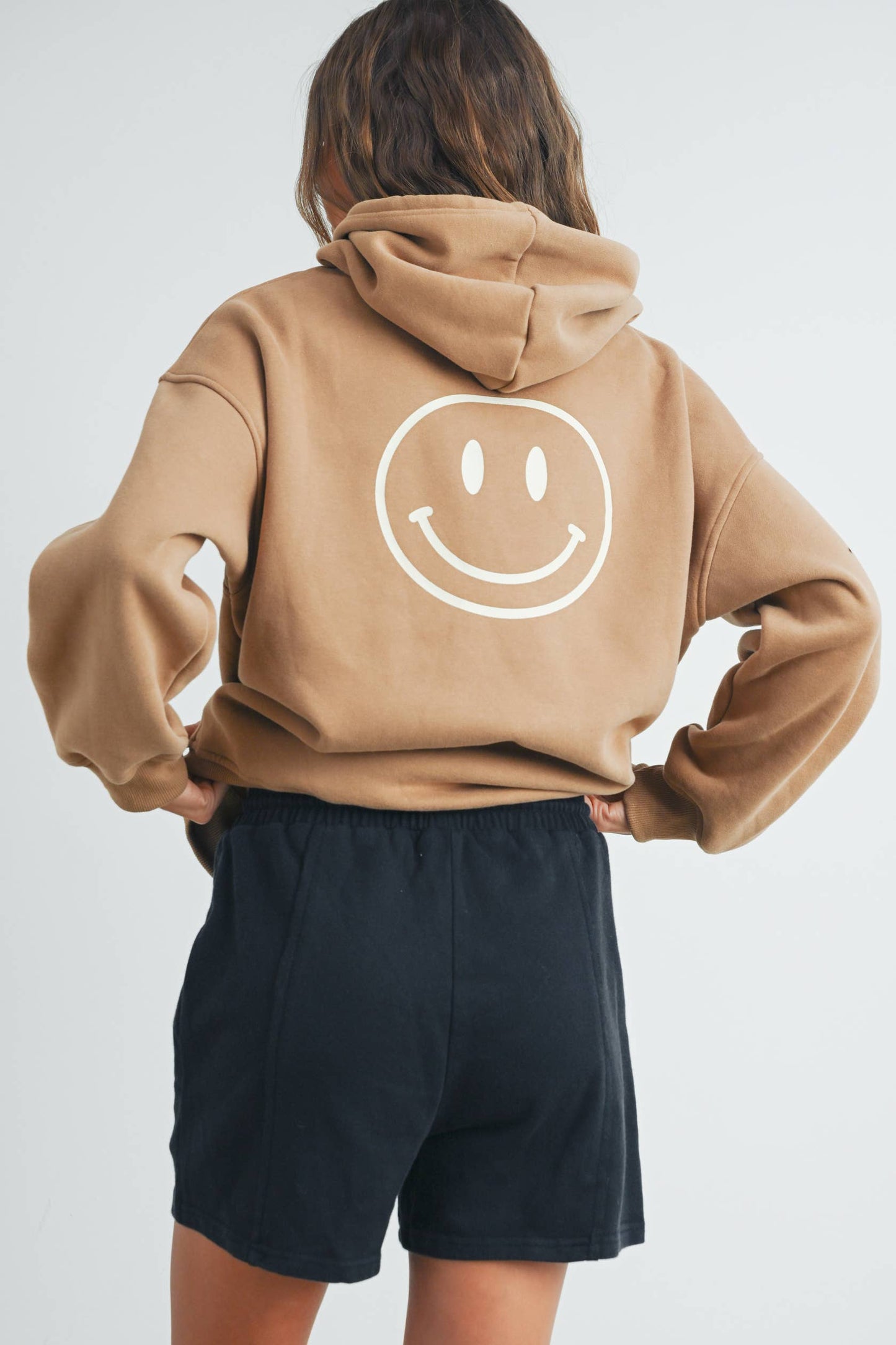 SMILE PRINTED DRAWSTRING HOODIE - BMT7415