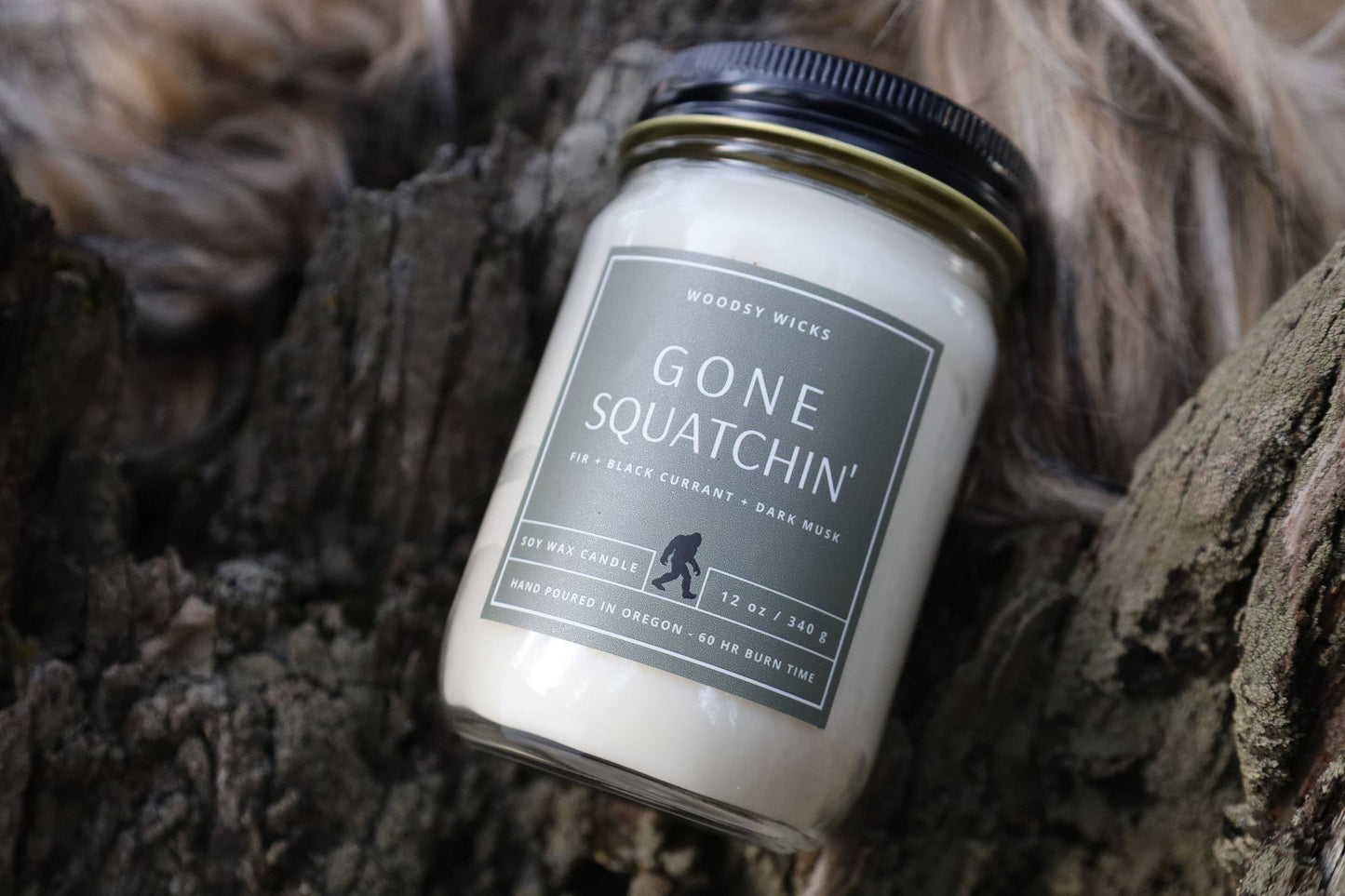 Bigfoot Gone Squatchin' Candle - Soy Wax - Sasquatch