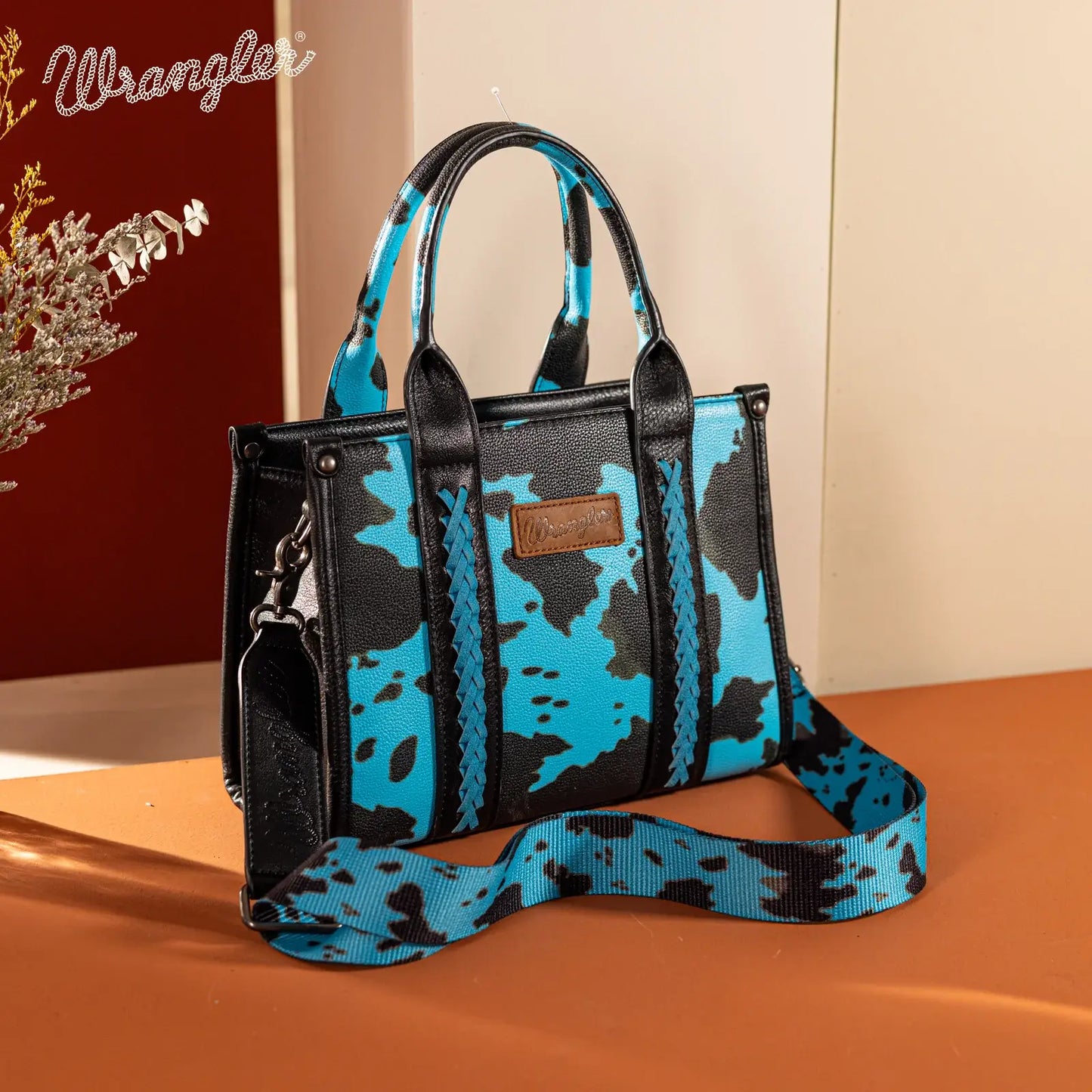 Wrangler Cow Print Tote/Crossbody