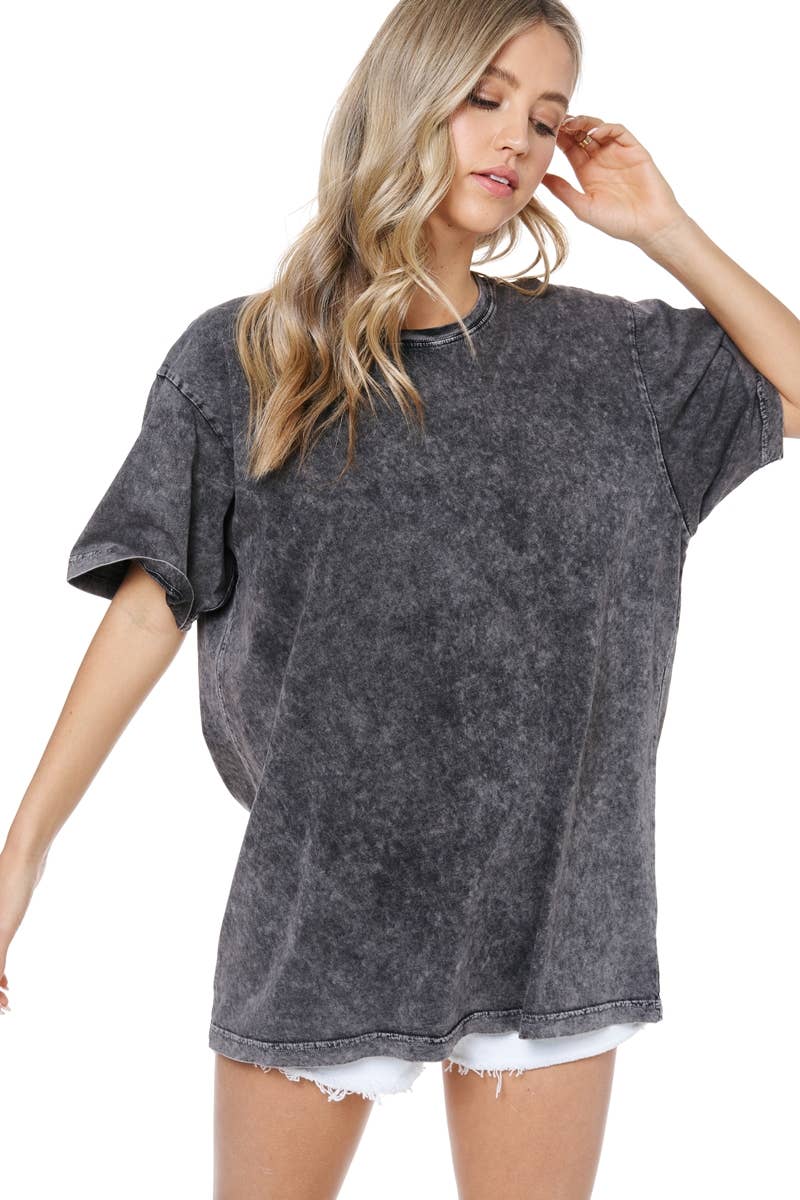 MINERAL WASHED S/S BOYFRIEND FIT TEE