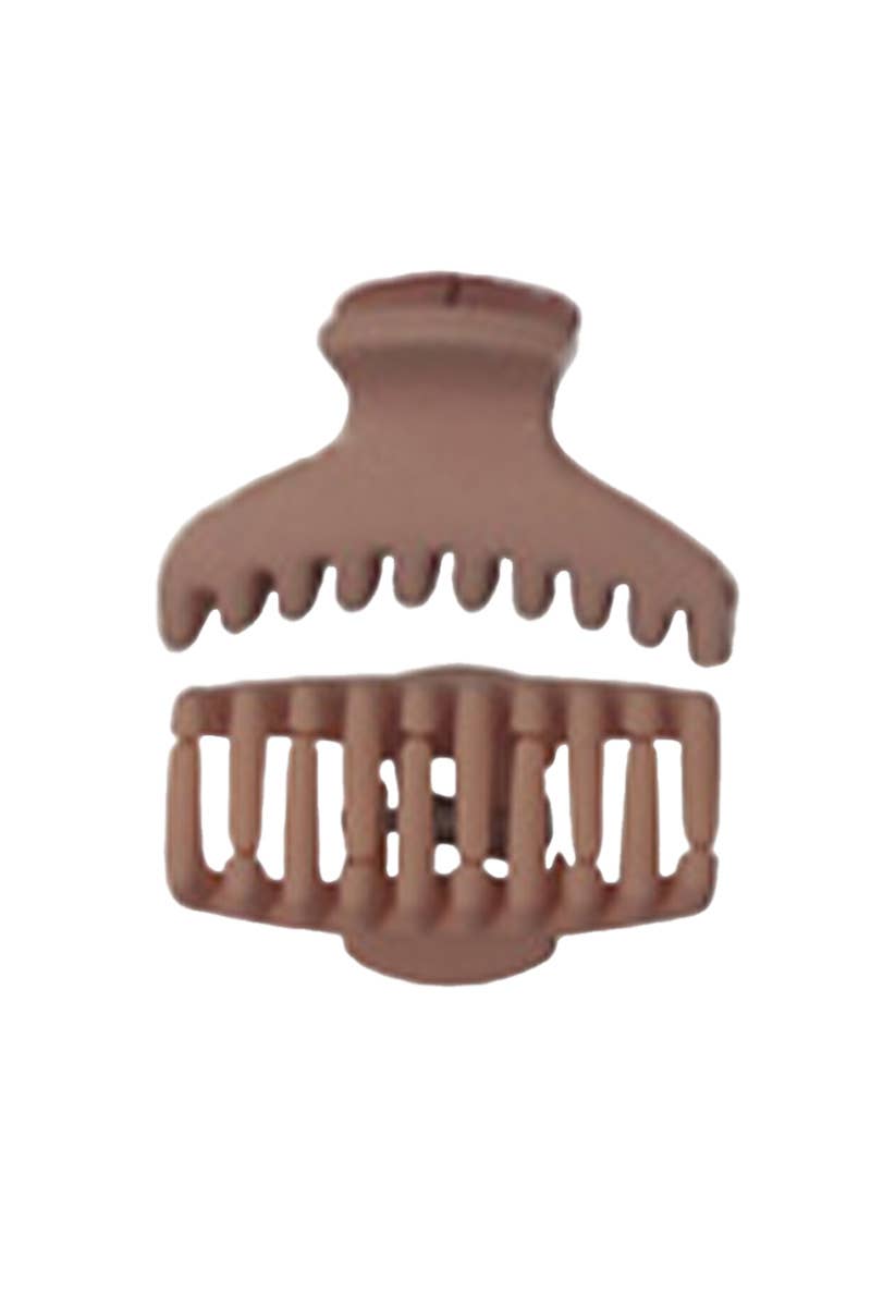 Mini Matte Curve Plastic Clip Hair Claw 6 pcs/pack