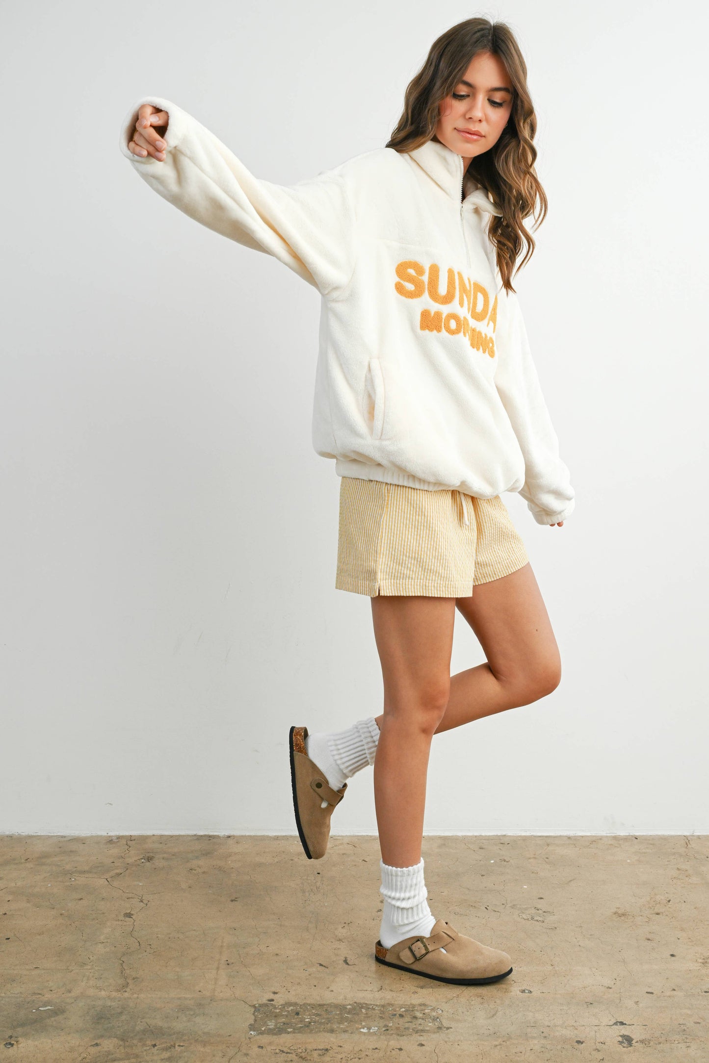 Sunday Morning Half-Zip Pullover Sweatshirt - BMT7579