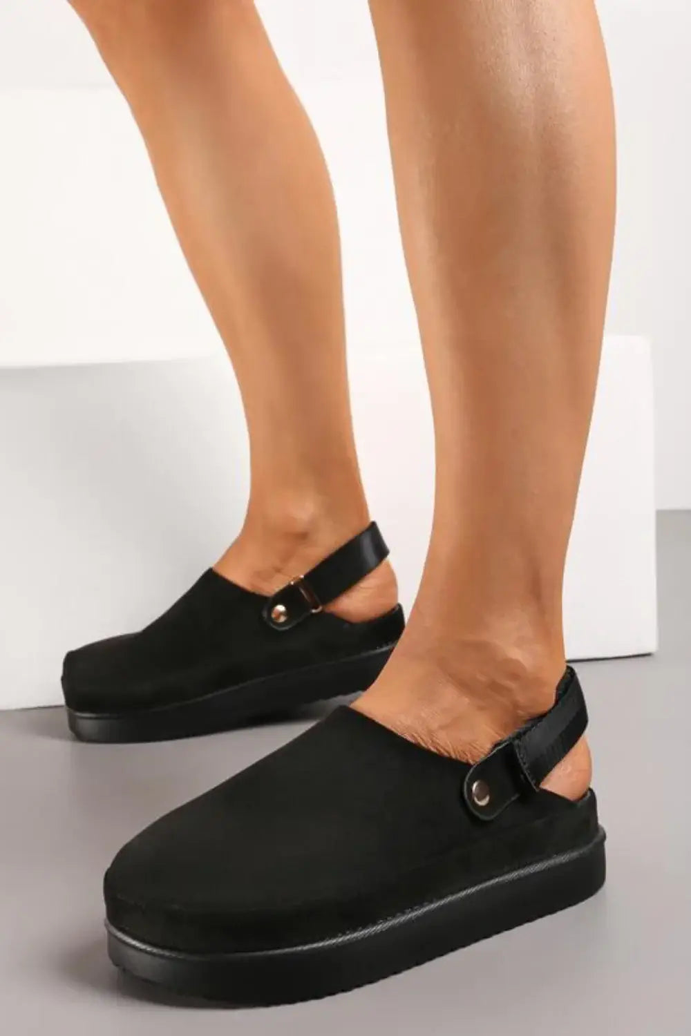 Women's Chunky Sling back Closed Toe Clogs