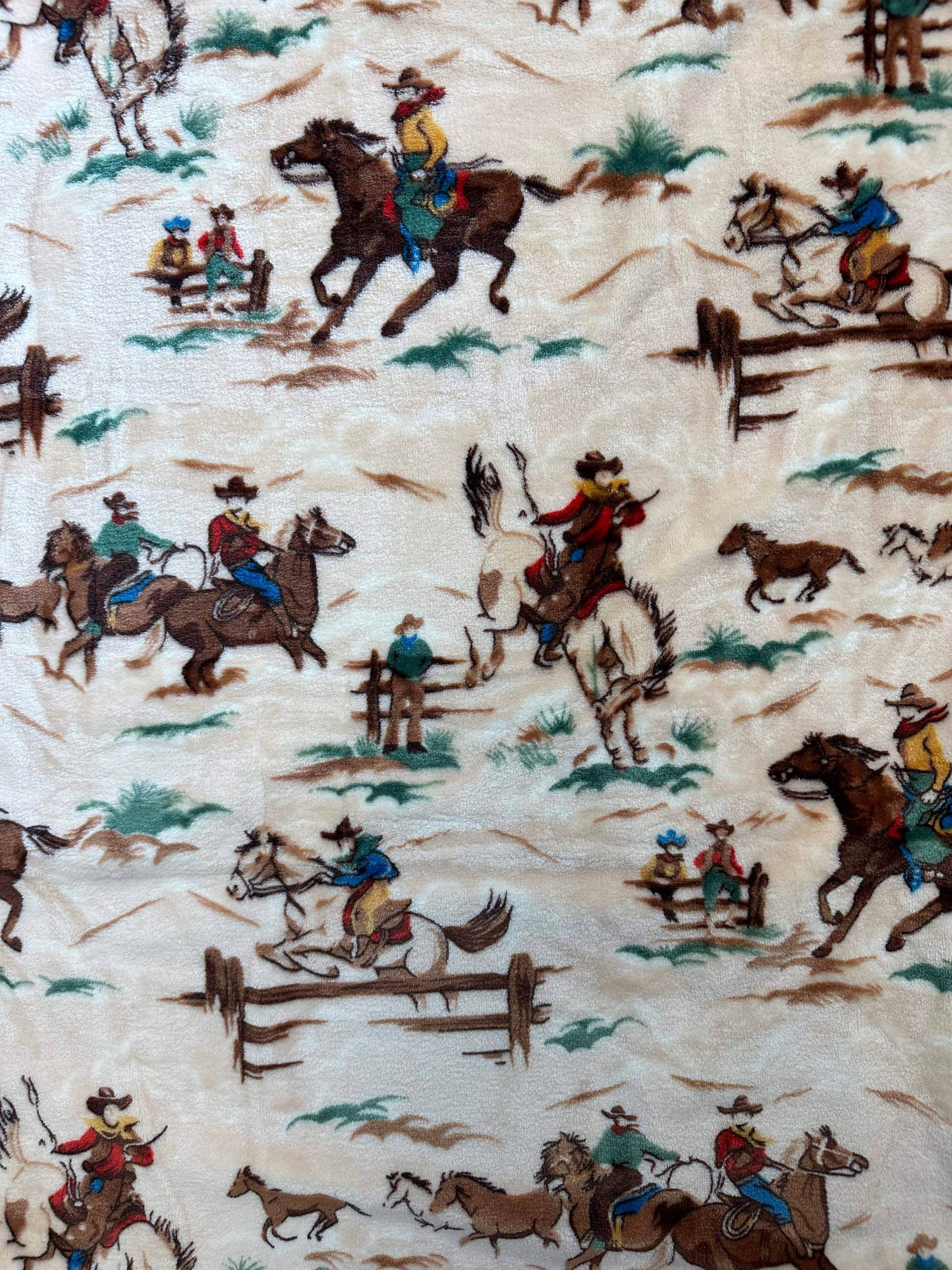 Horsin' Around Western King Size Super Soft Plush Blanket
