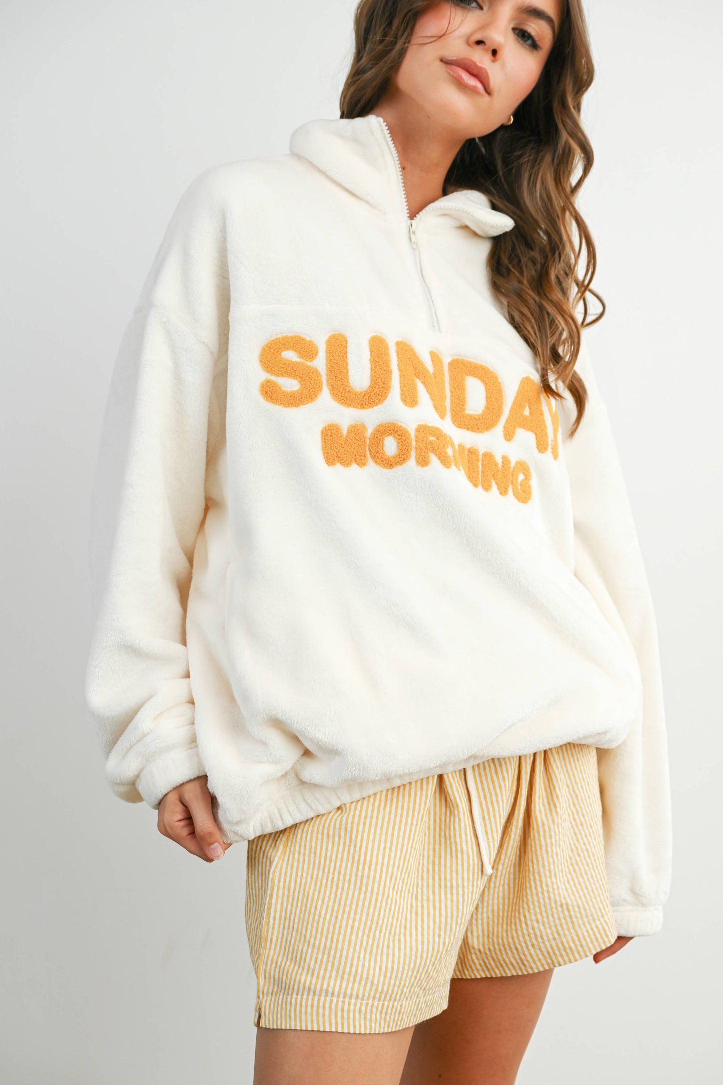 Sunday Morning Half-Zip Pullover Sweatshirt - BMT7579