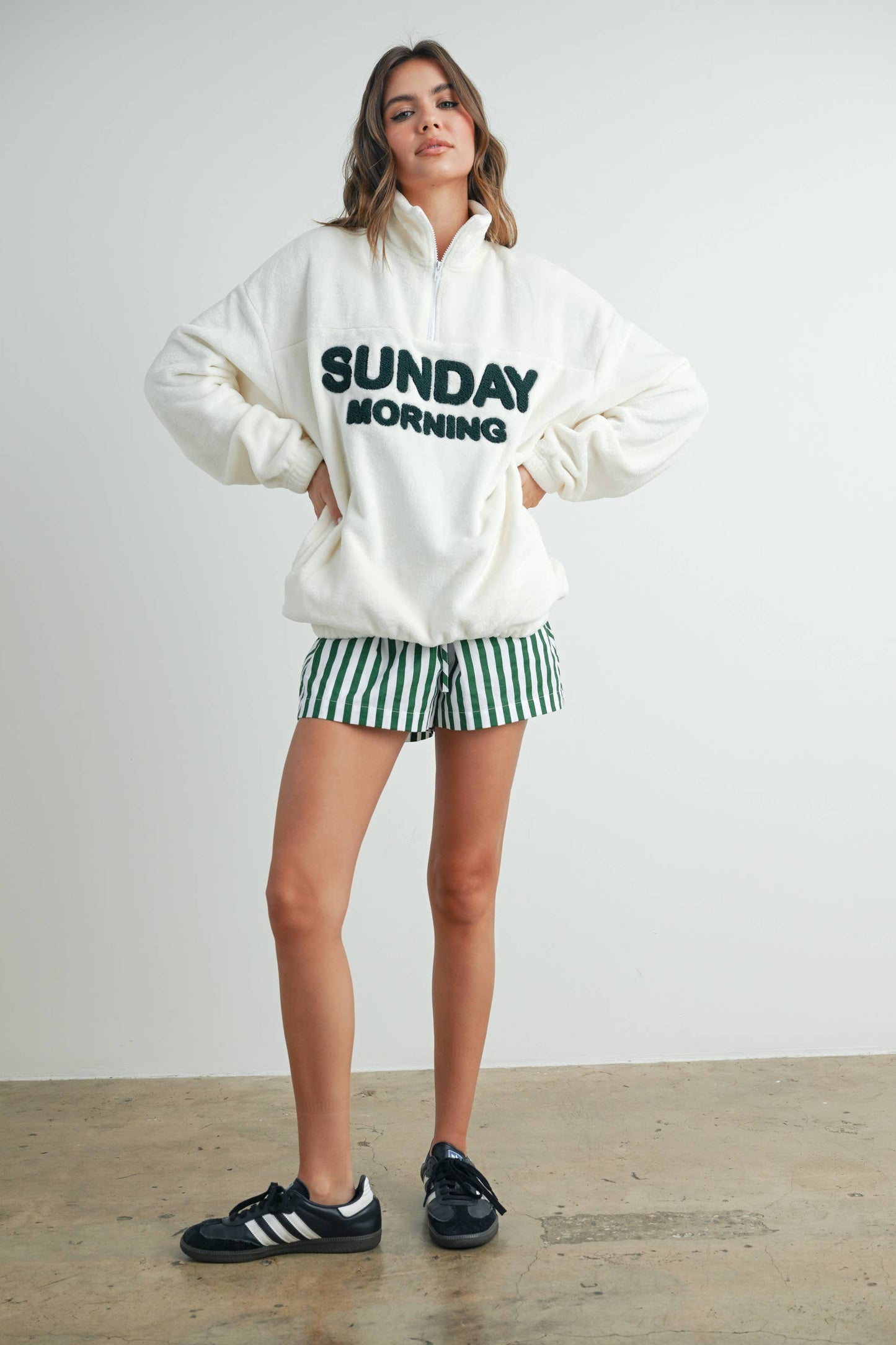 Sunday Morning Half-Zip Pullover Sweatshirt - BMT7579
