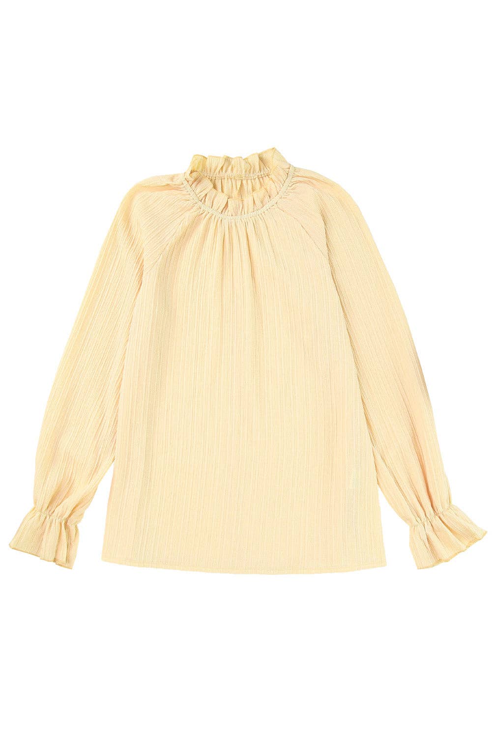 Frilled Bubble Sleeve Blouse