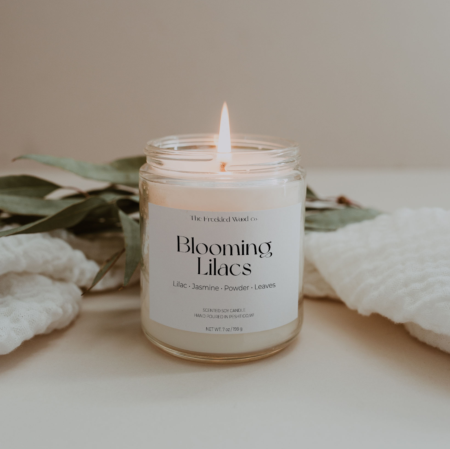 NO LABEL Soy Wax Candle, Jar Candles, Soy Non-Toxic Candles