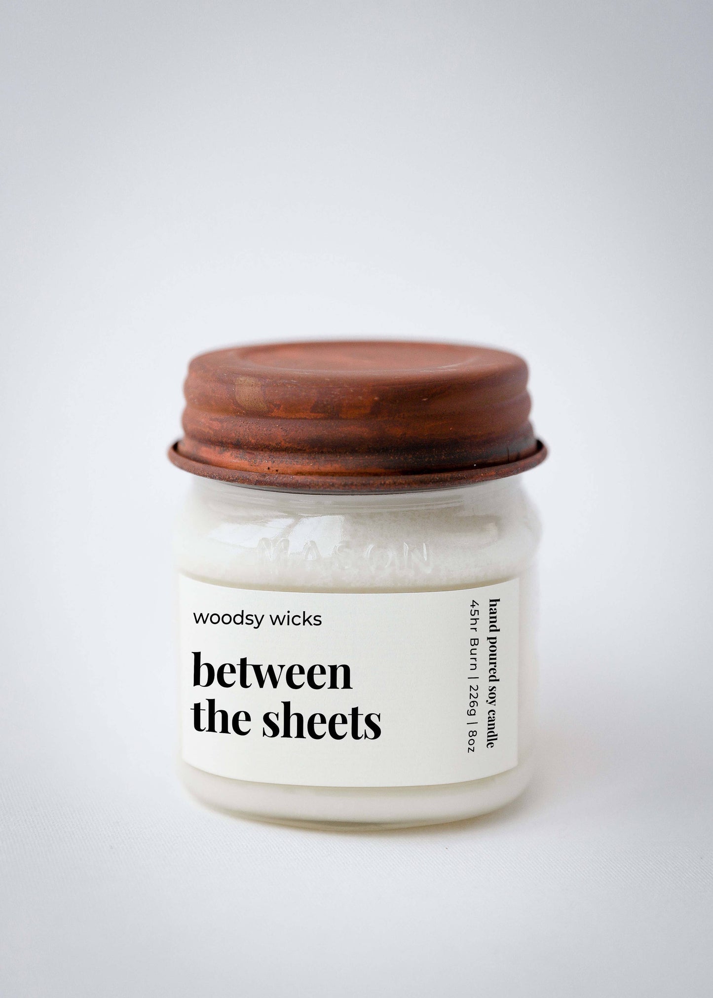 Between the Sheets Farmhouse Soy Candle Crackling Wood Wick