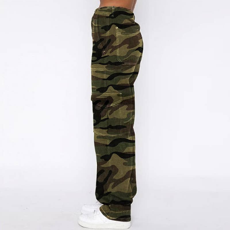 Loose trousers camouflage jeans cargo pants women