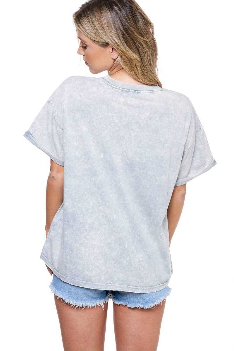 MINERAL WASHED S/S BOX FIT TEE