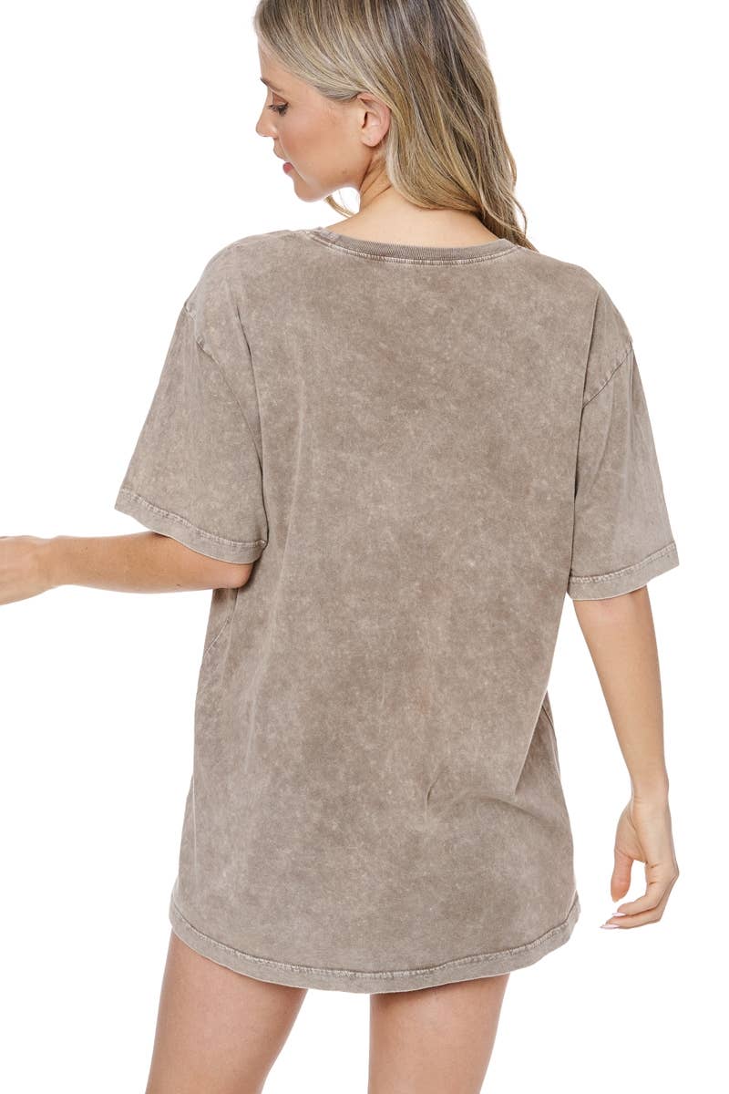 MINERAL WASHED S/S BOYFRIEND FIT TEE