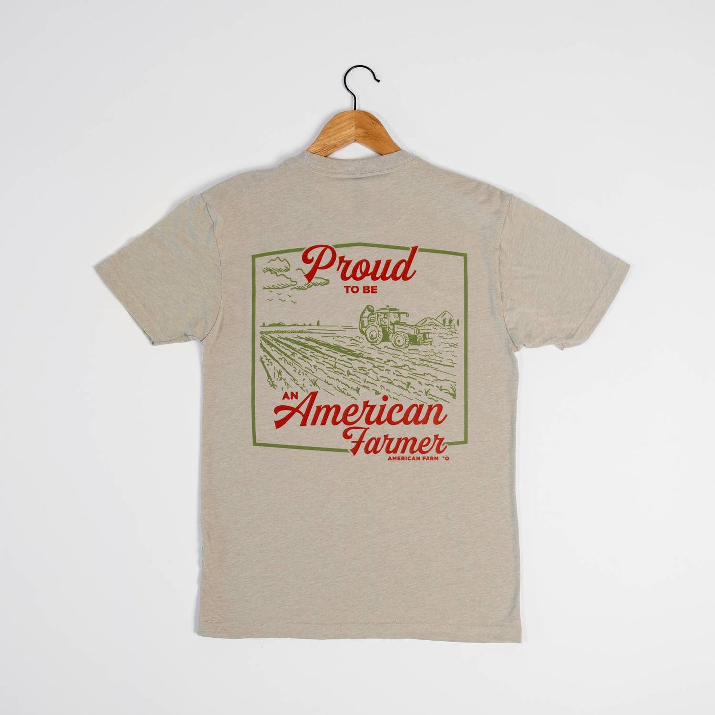 Western 'Proud American Farmer' Stone Graphic Tee