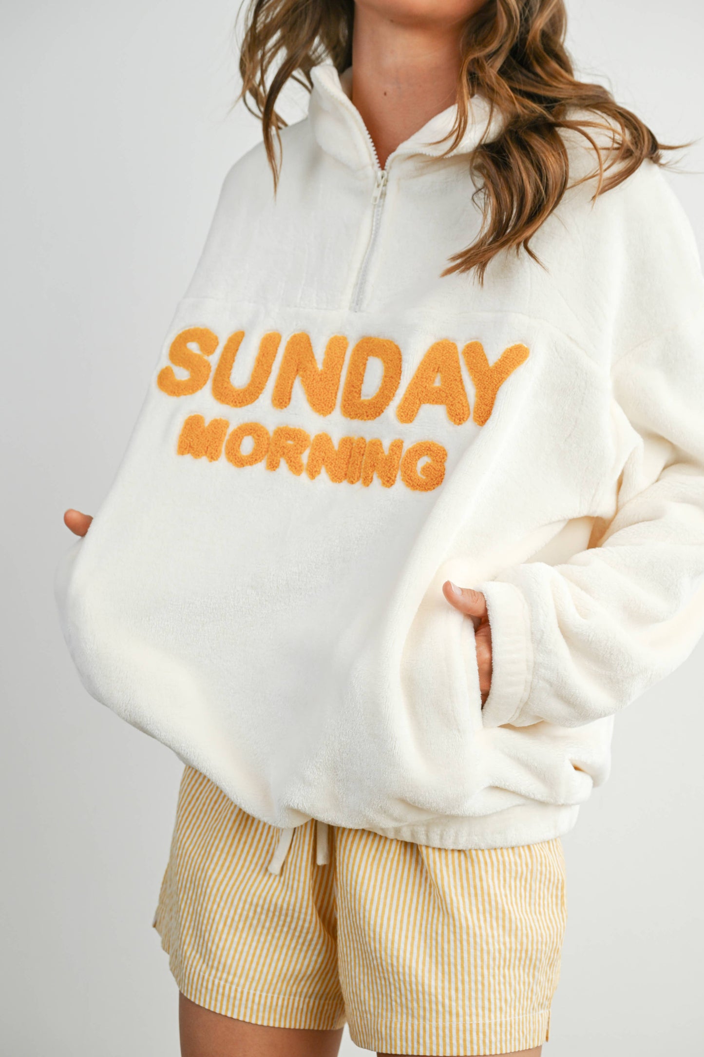 Sunday Morning Half-Zip Pullover Sweatshirt - BMT7579
