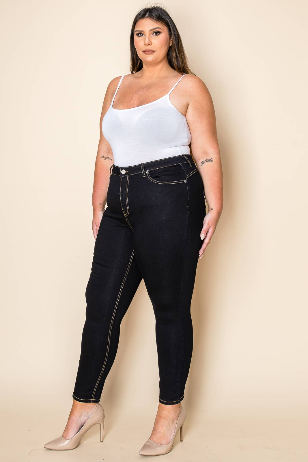 Black Casual Jeans-PLUS SIZE ONLY