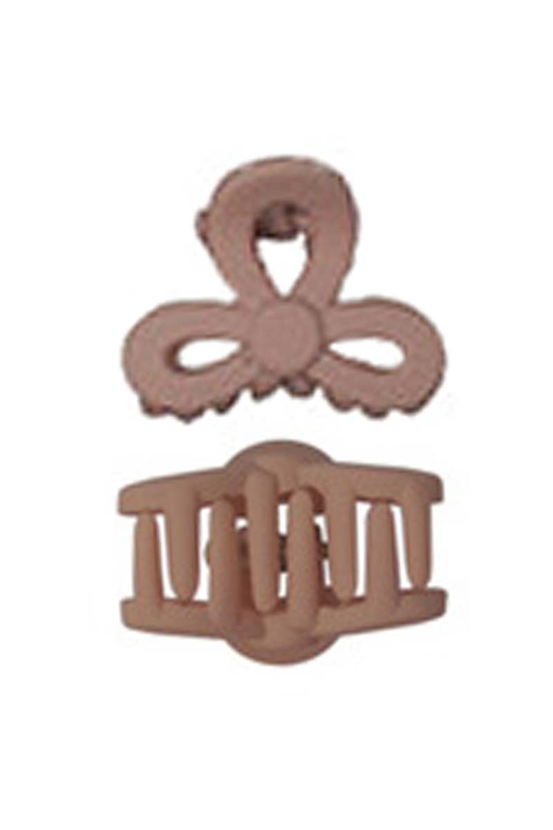 Mini Matte Tri-Loop Clip Hair Claw 6 pcs/pack