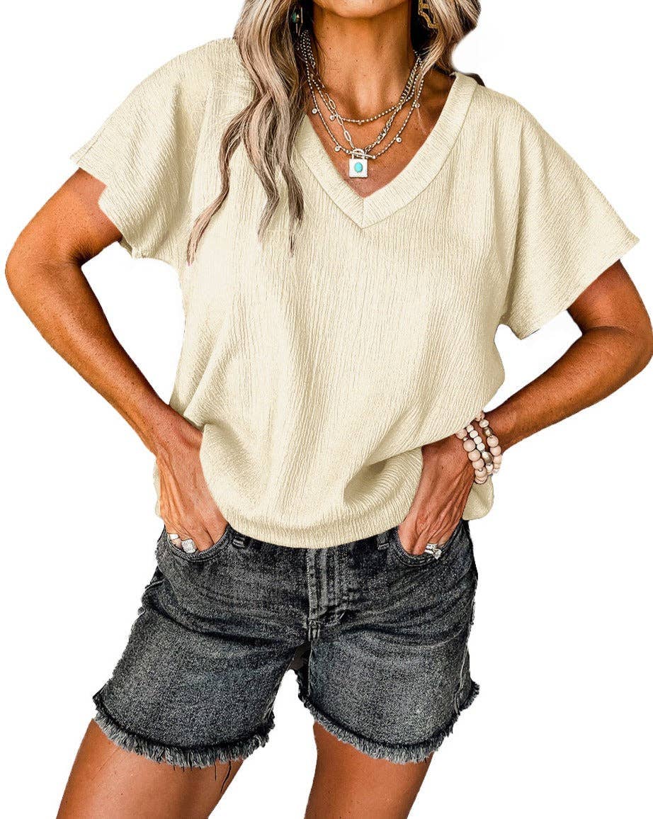 Crinkle Wide Sleeve T-shirt