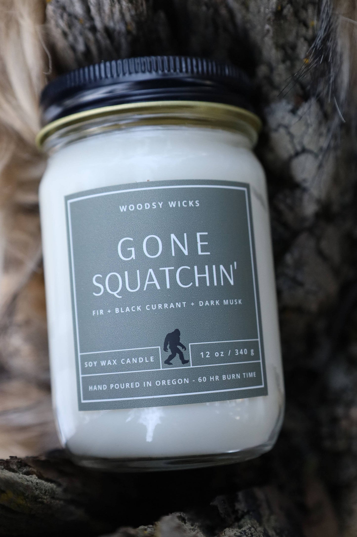 Bigfoot Gone Squatchin' Candle - Soy Wax - Sasquatch