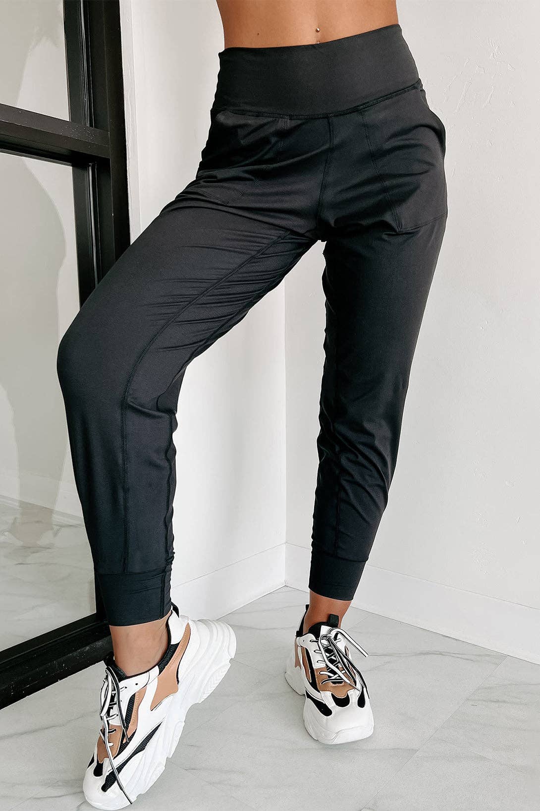 Reverse Seam High Waist Joggers