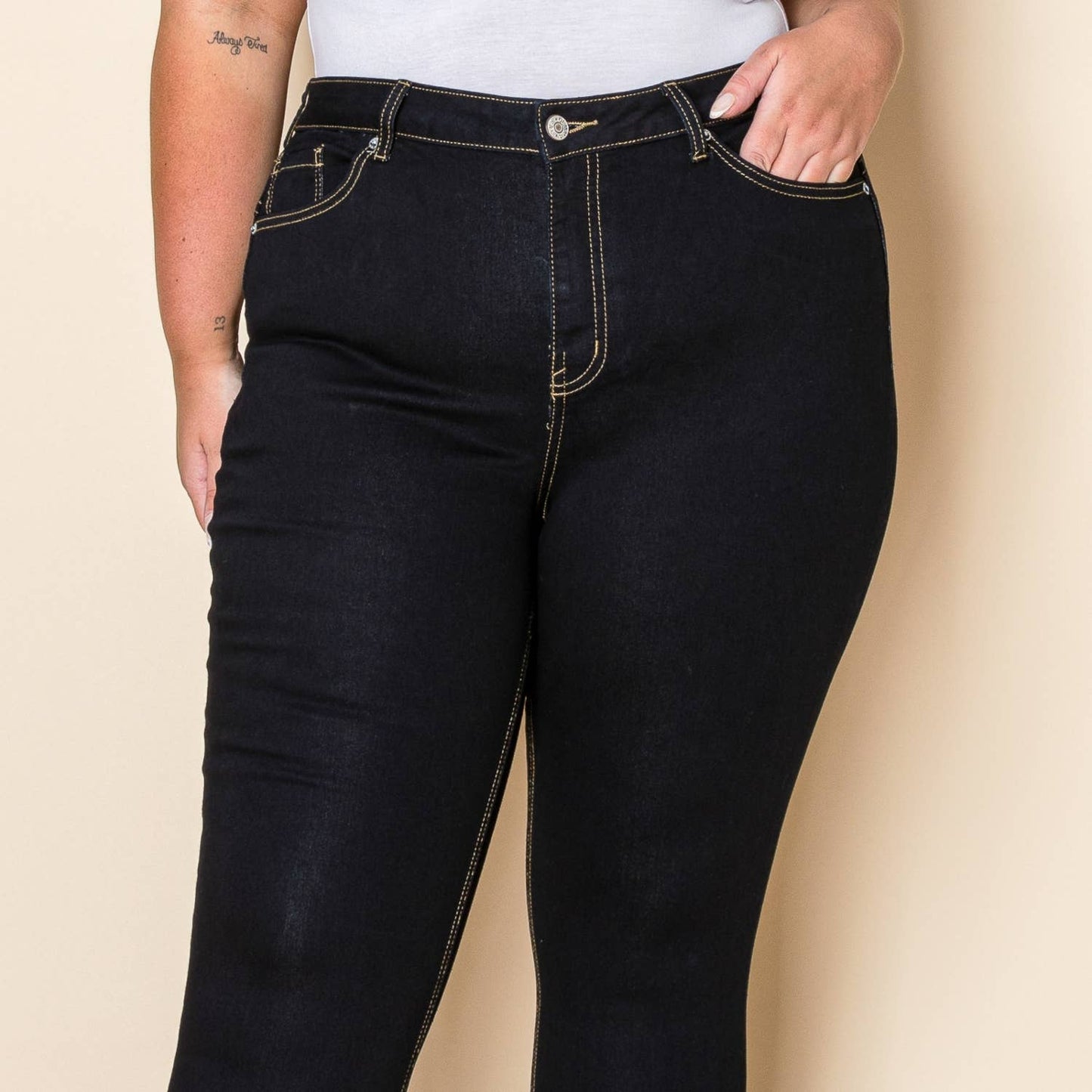 Black Casual Jeans-PLUS SIZE ONLY