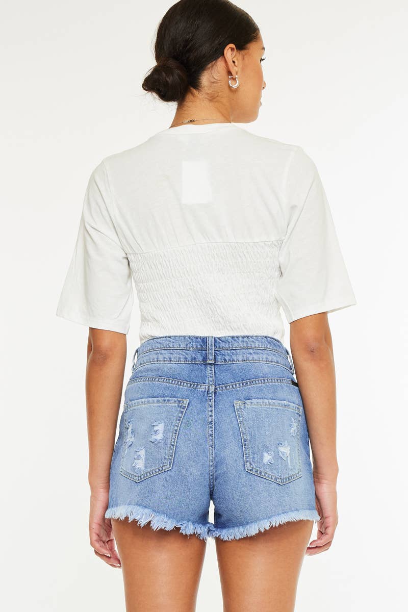HIGH RISE MOM DENIM SHORTS-