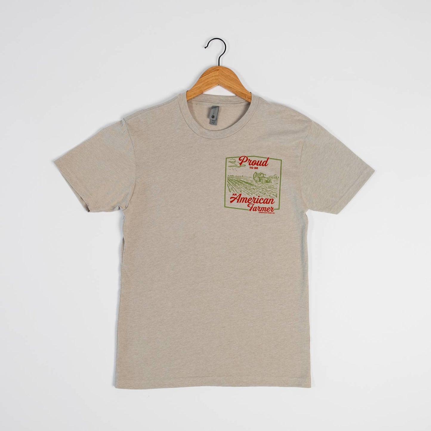 Western 'Proud American Farmer' Stone Graphic Tee