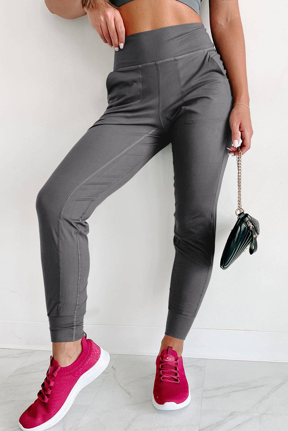 Reverse Seam High Waist Joggers