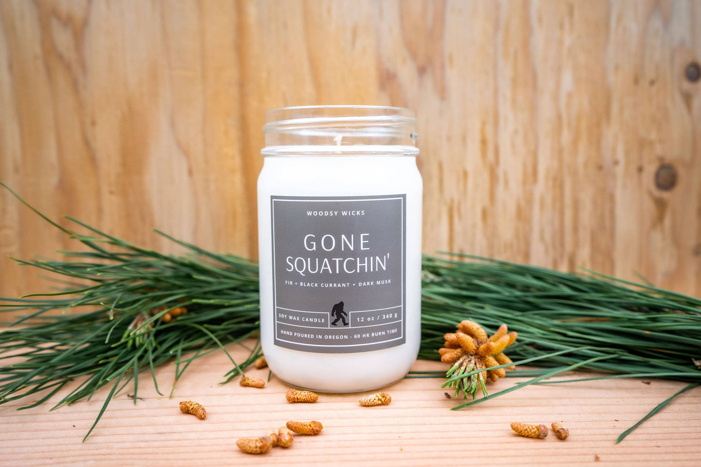 Bigfoot Gone Squatchin' Candle - Soy Wax - Sasquatch