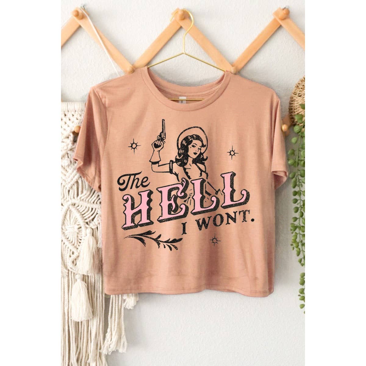 THE HELL I WONT GRAPHIC CROP TOP