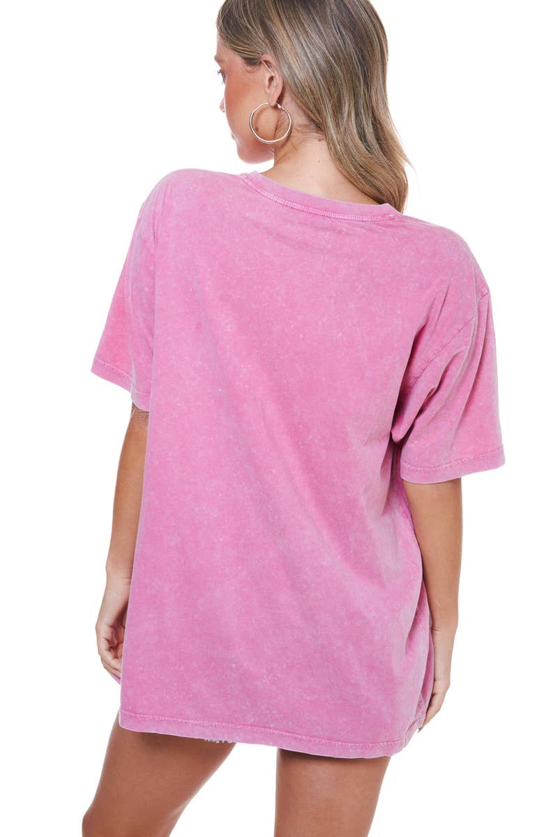 MINERAL WASHED S/S BOYFRIEND FIT TEE