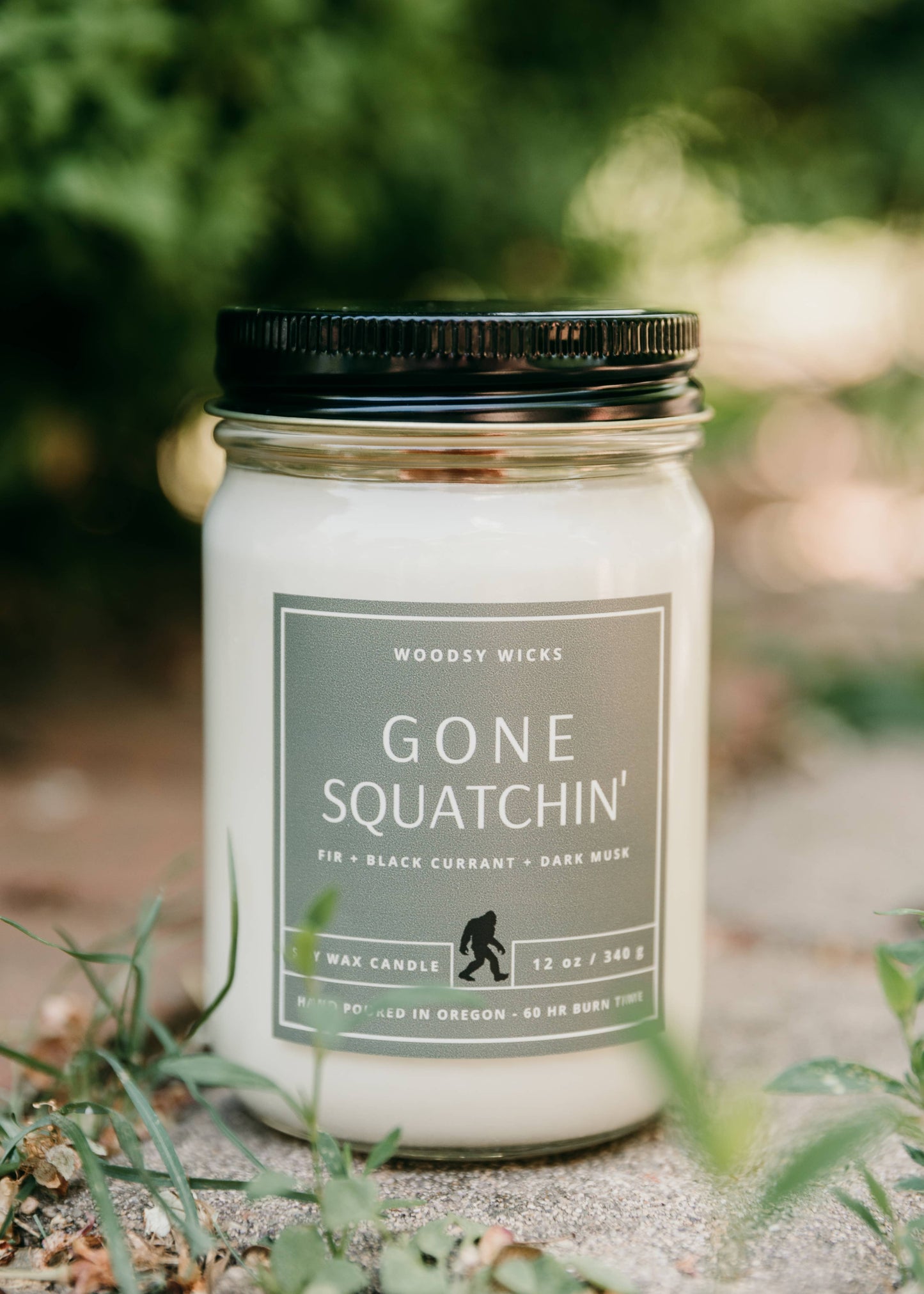 Bigfoot Gone Squatchin' Candle - Soy Wax - Sasquatch