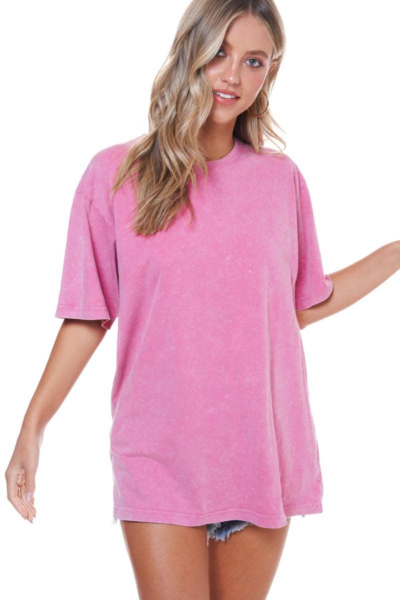 MINERAL WASHED S/S BOYFRIEND FIT TEE