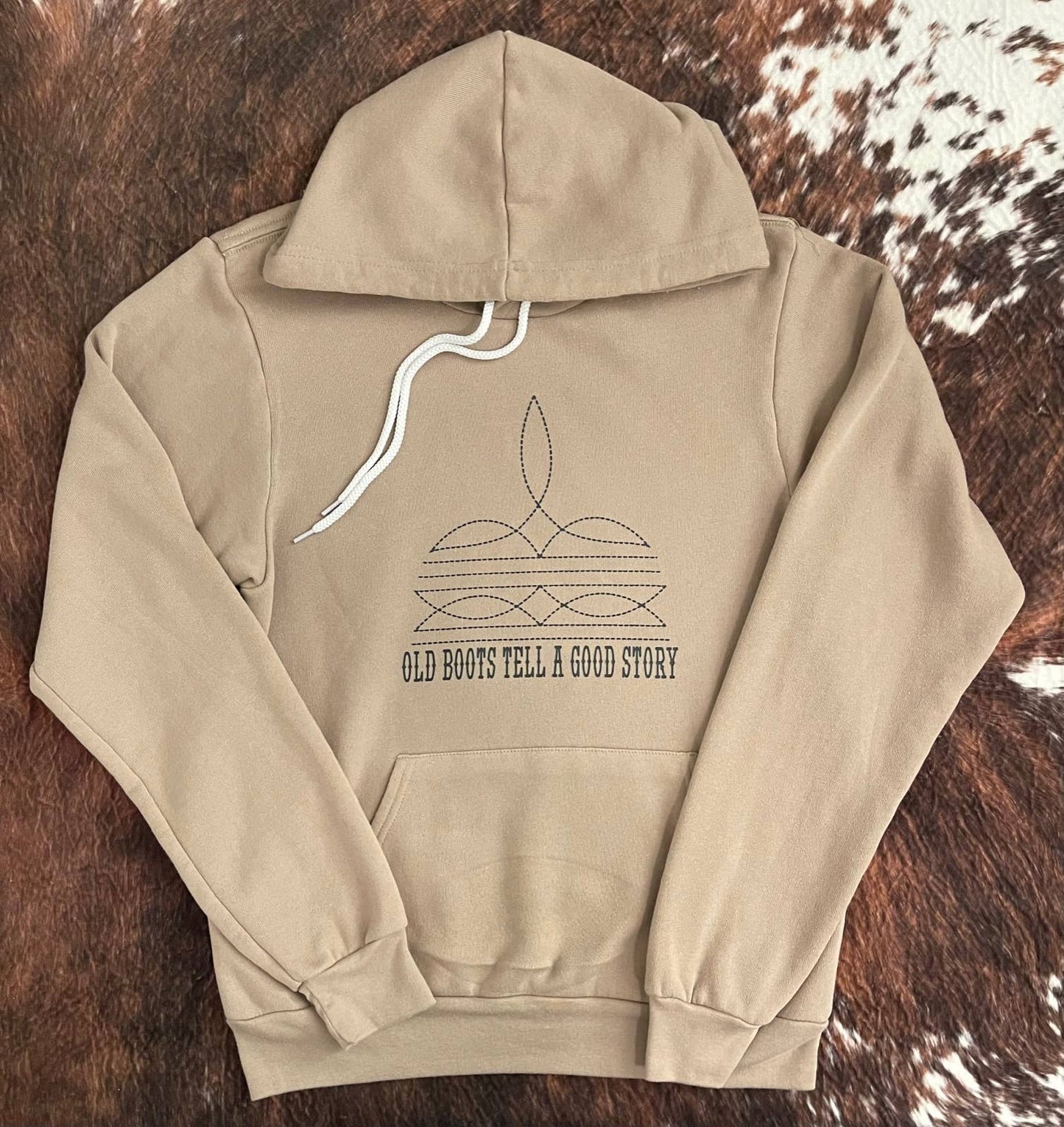 Old Boots Good Stories Hoodie