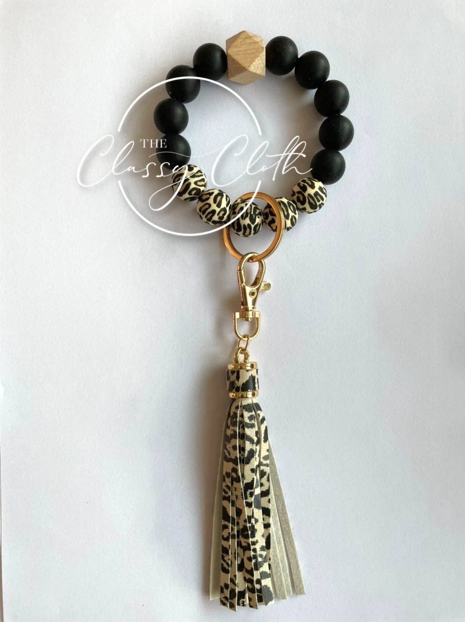 Silicone Beaded Tassel Keychain - RTS