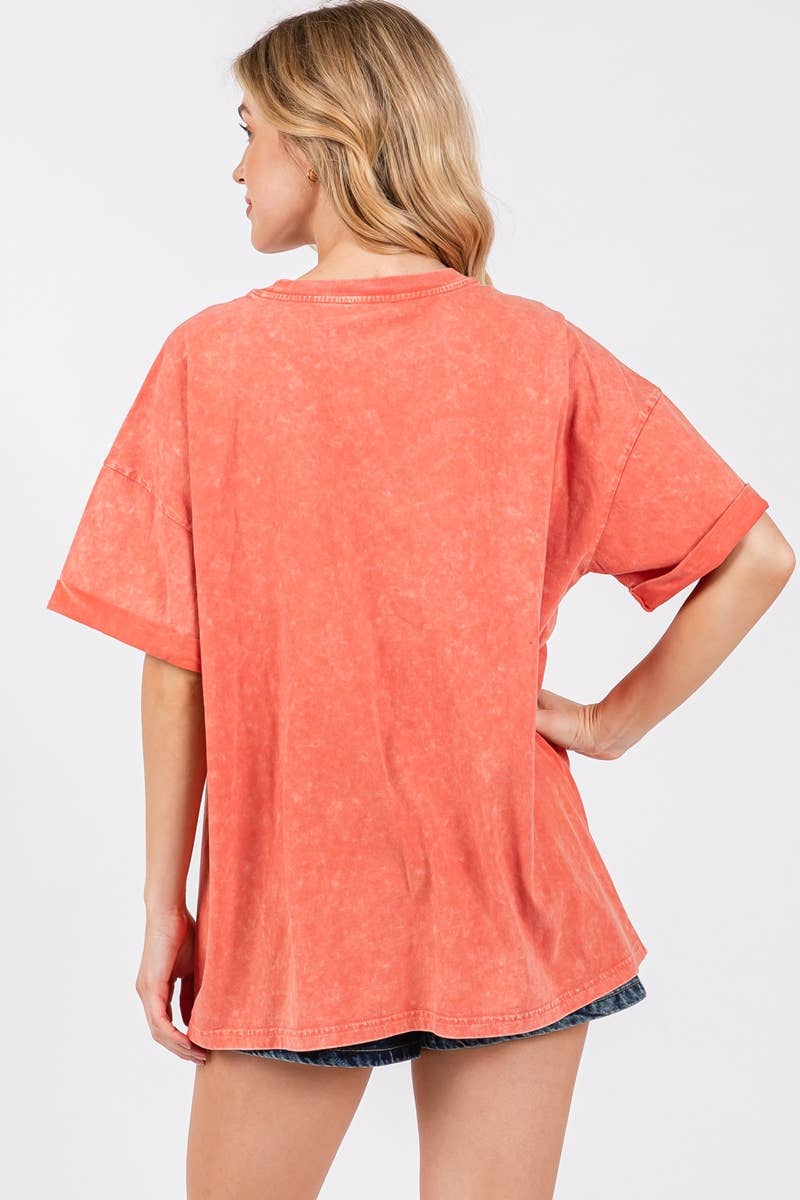 MINERAL WASHED S/S BOX FIT TEE