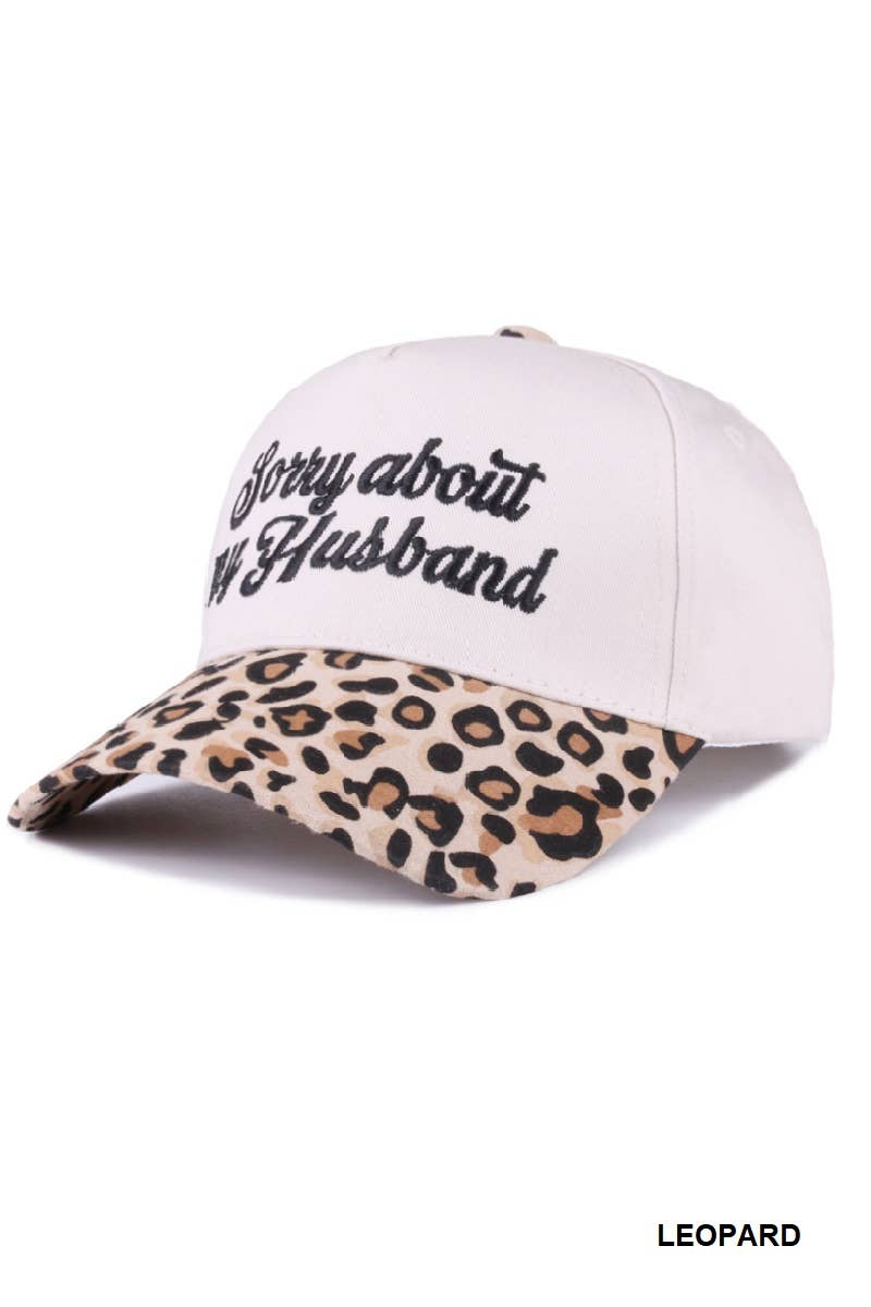 .....0619 Sorry About My Husband Two Tone Canvas Cotton Cap SI-27994
