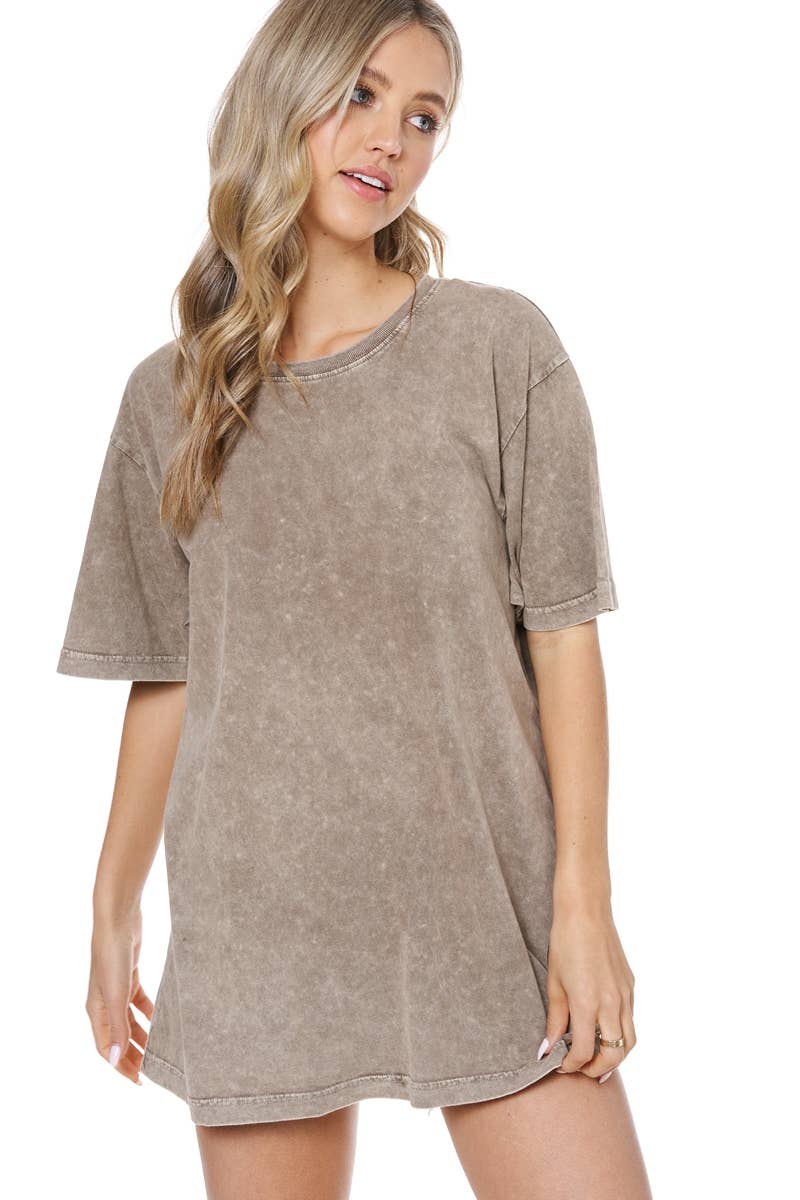 MINERAL WASHED S/S BOYFRIEND FIT TEE