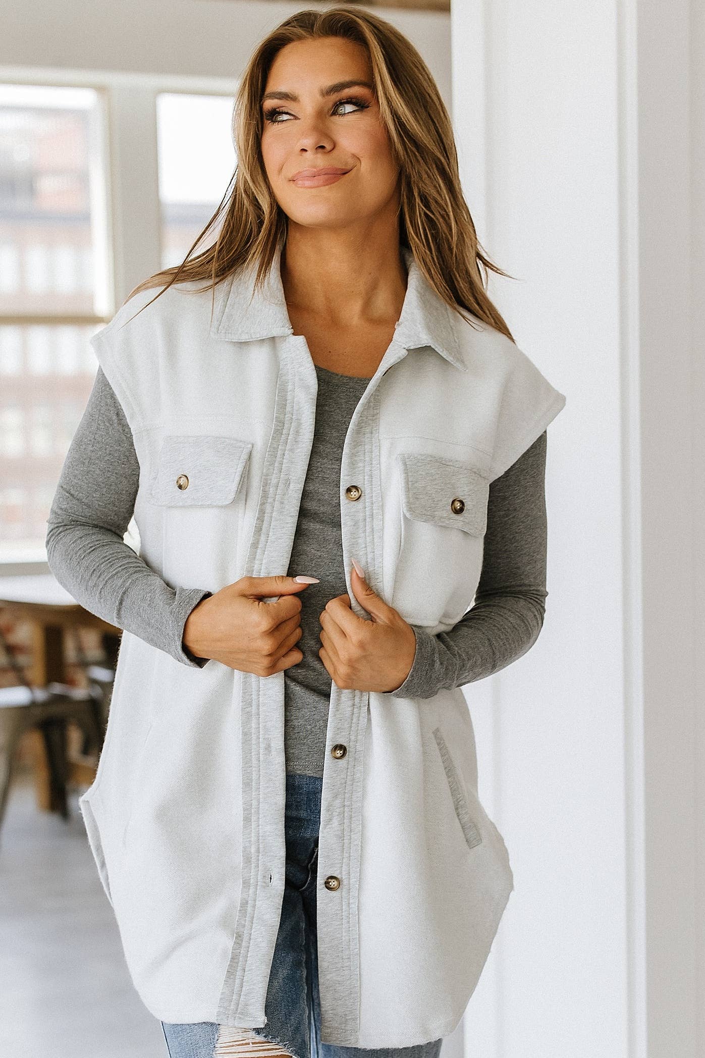 Zari Sleeveless Shacket