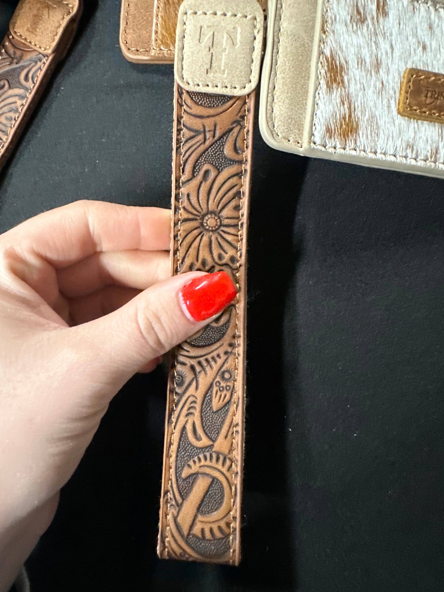 Trinity Ranch Hair-On Cowhide Collection Key Ring Card Case