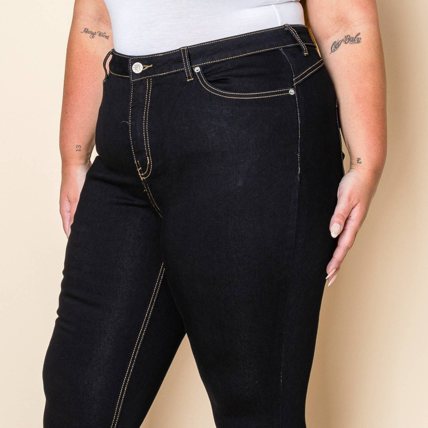 Black Casual Jeans-PLUS SIZE ONLY