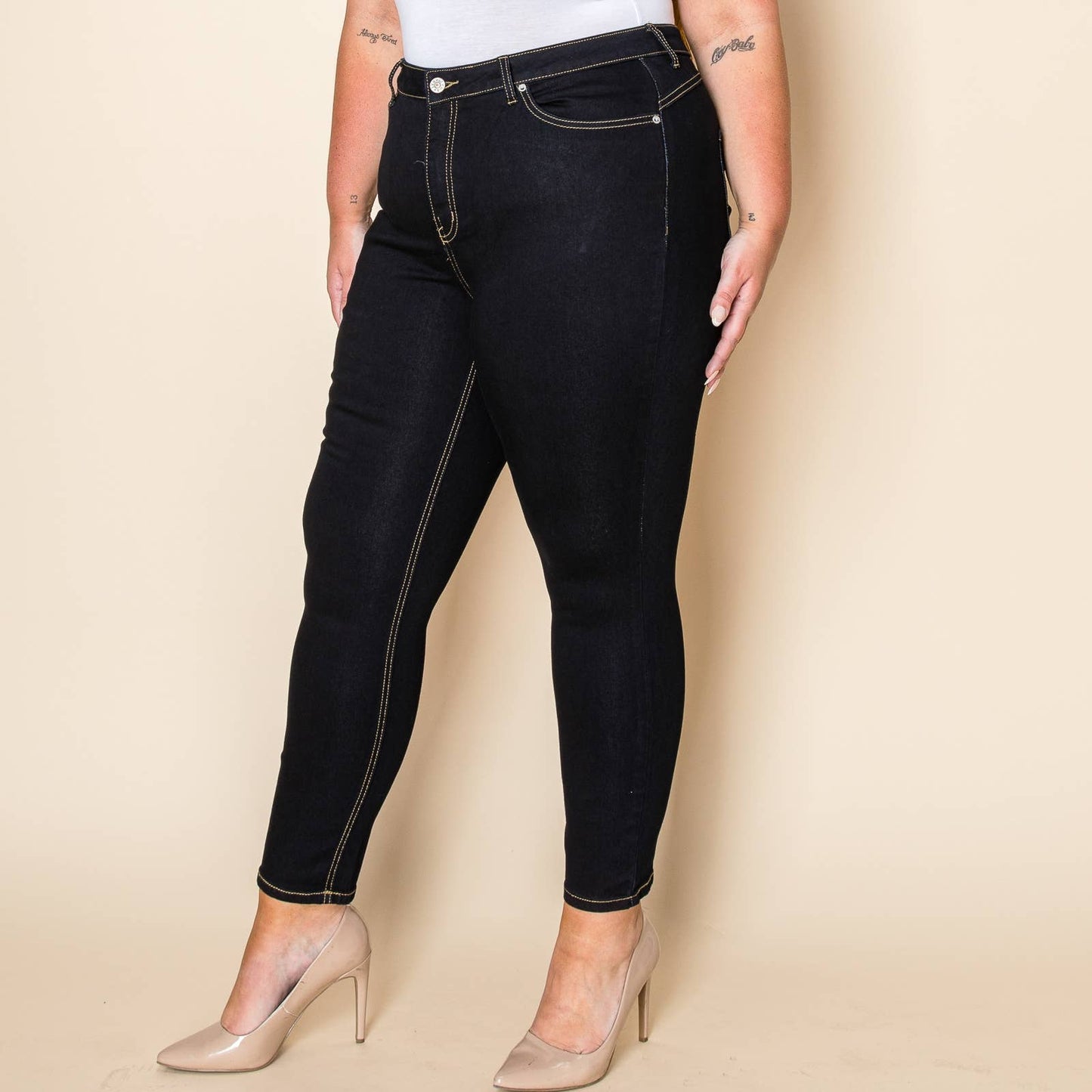 Black Casual Jeans-PLUS SIZE ONLY