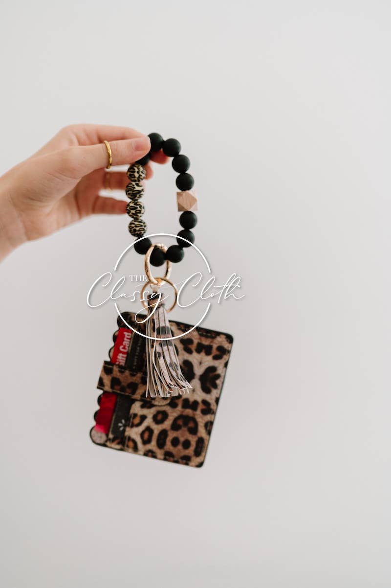 Wristlet Keychain Wallet - Brown Cheetah RTS