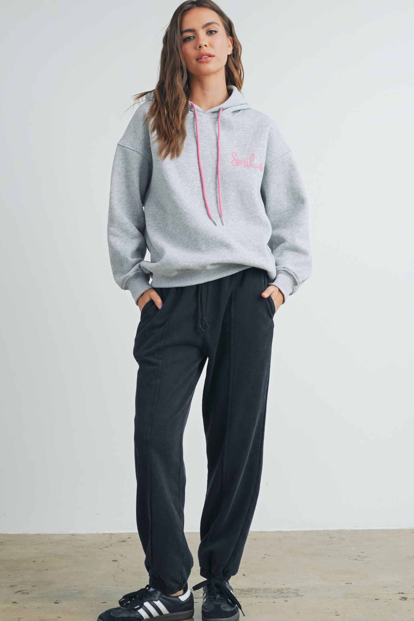 Washed French Terry Drawstring Jogger Pants - BMP7280