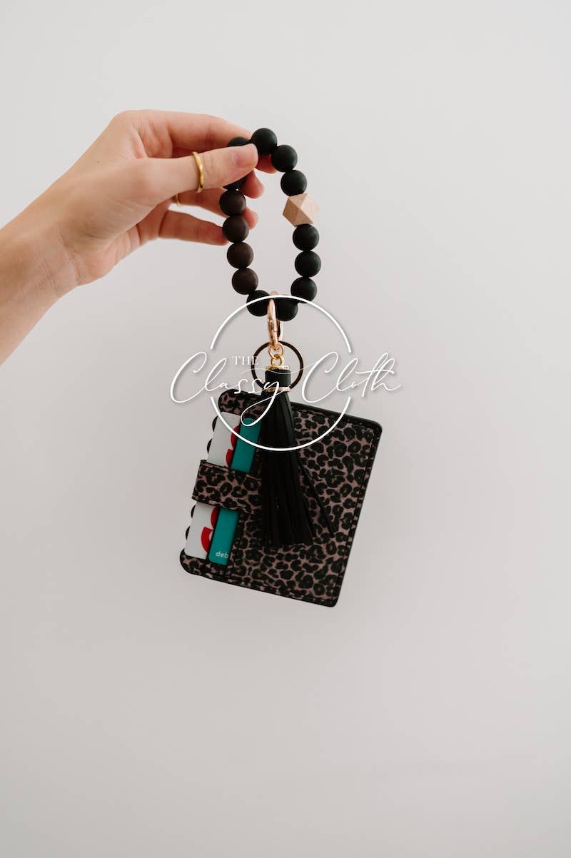 Wristlet Keychain Wallet - Leopard RTS