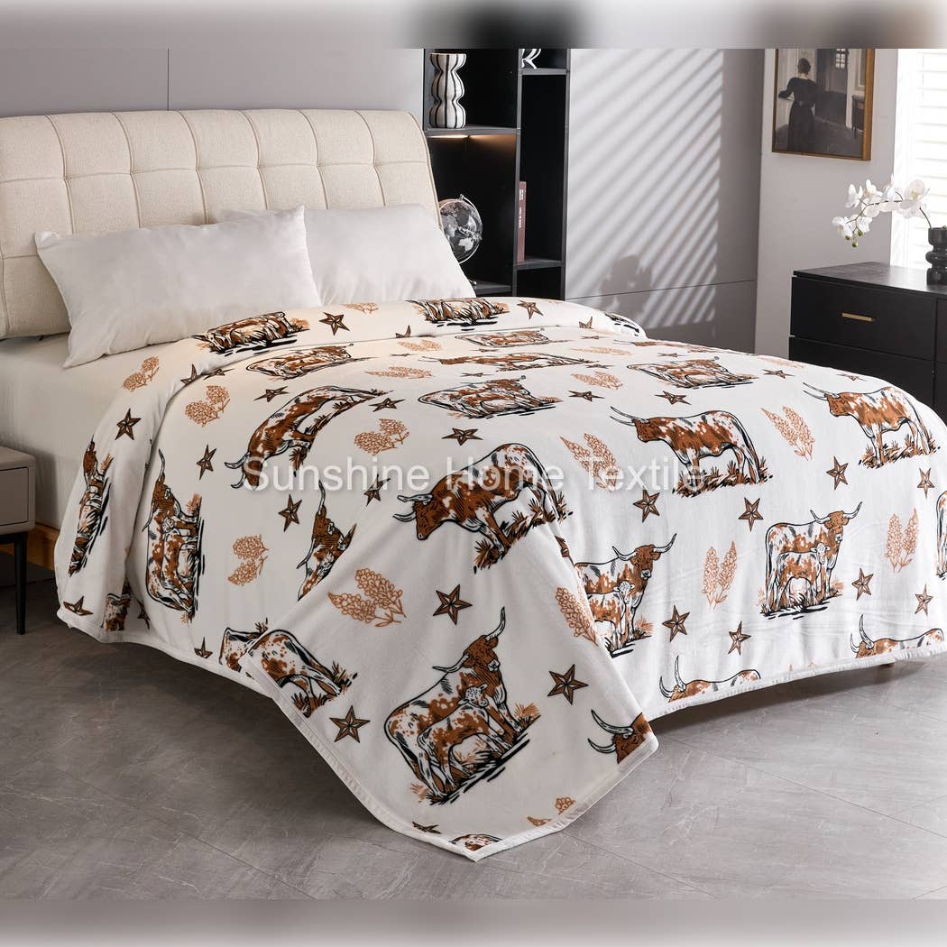 Texas Longhorns King Size Super Plush Blanket