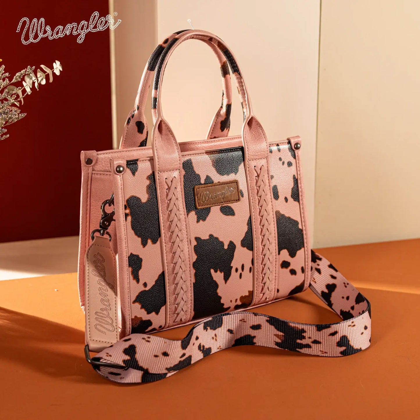 Wrangler Cow Print Tote/Crossbody