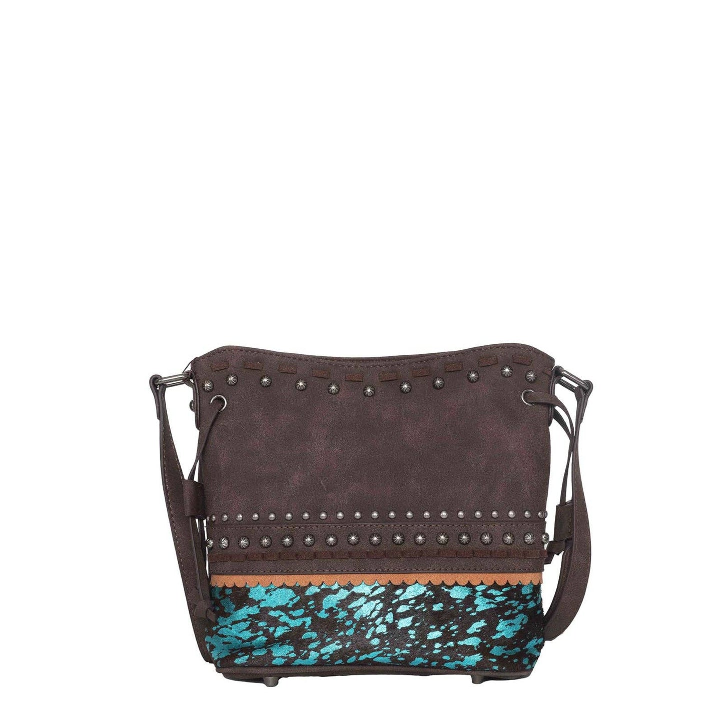 TR142-8360 Trinity Ranch Hair-On Cowhide Collection Crossbod