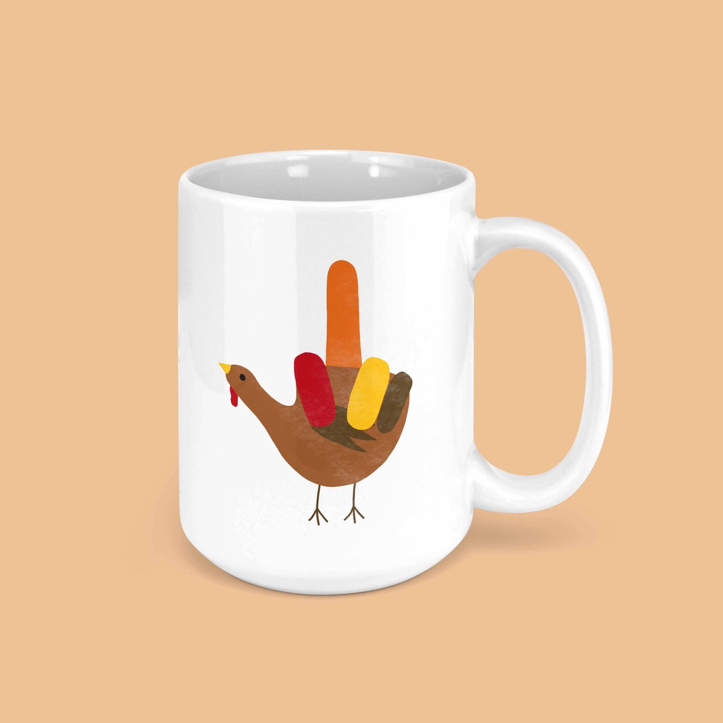 Turkey Middle Finger Fall Mug 15oz